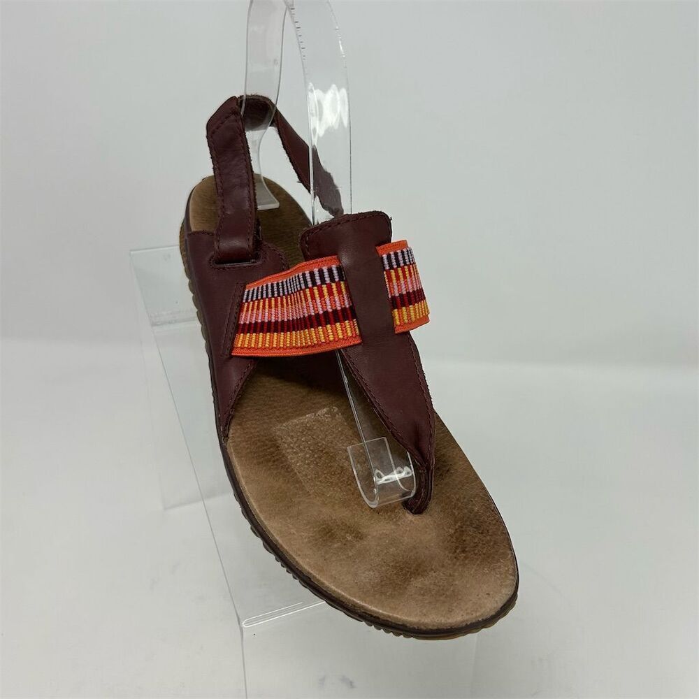 Sorel Women's Slingback Red Thong Sandals Size 8.5 Casual Summer Comfort - Picture 2 of 12